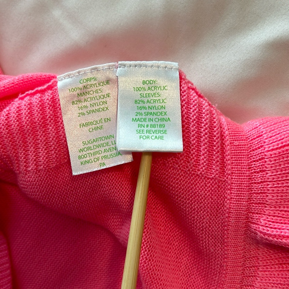 Girls Lilly Pulitzer Hot Pink Sweater - Size XL - Picture 5 of 7